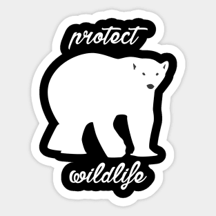 protect our friends - polar bear Sticker